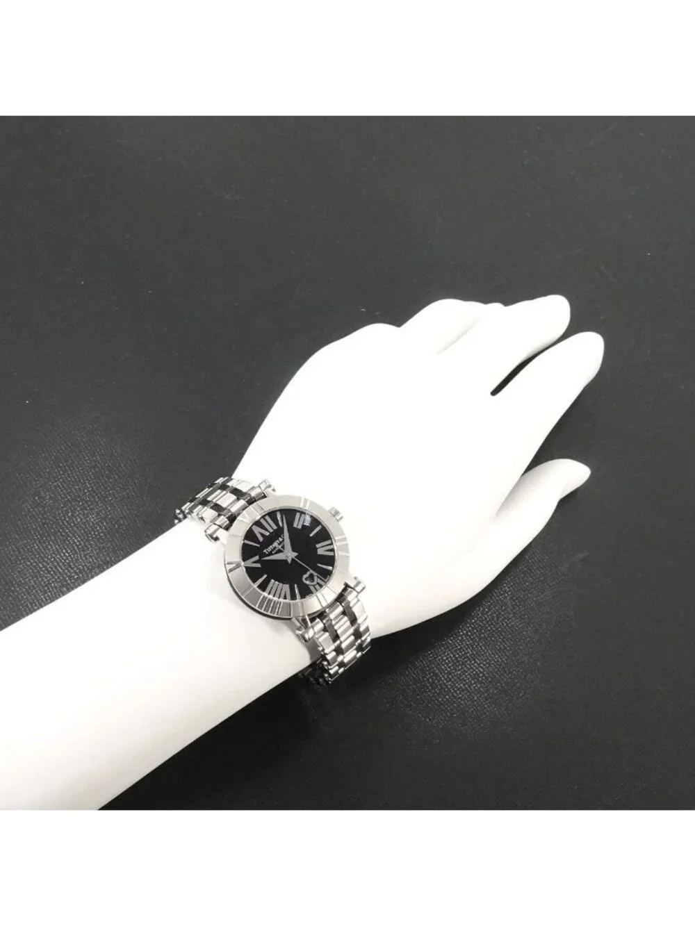 Tiffany & Co Atlas 68 Watch Heart Date Black Automatic